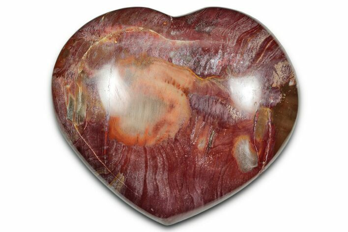 Polished Triassic Petrified Wood Heart - Madagascar #341700